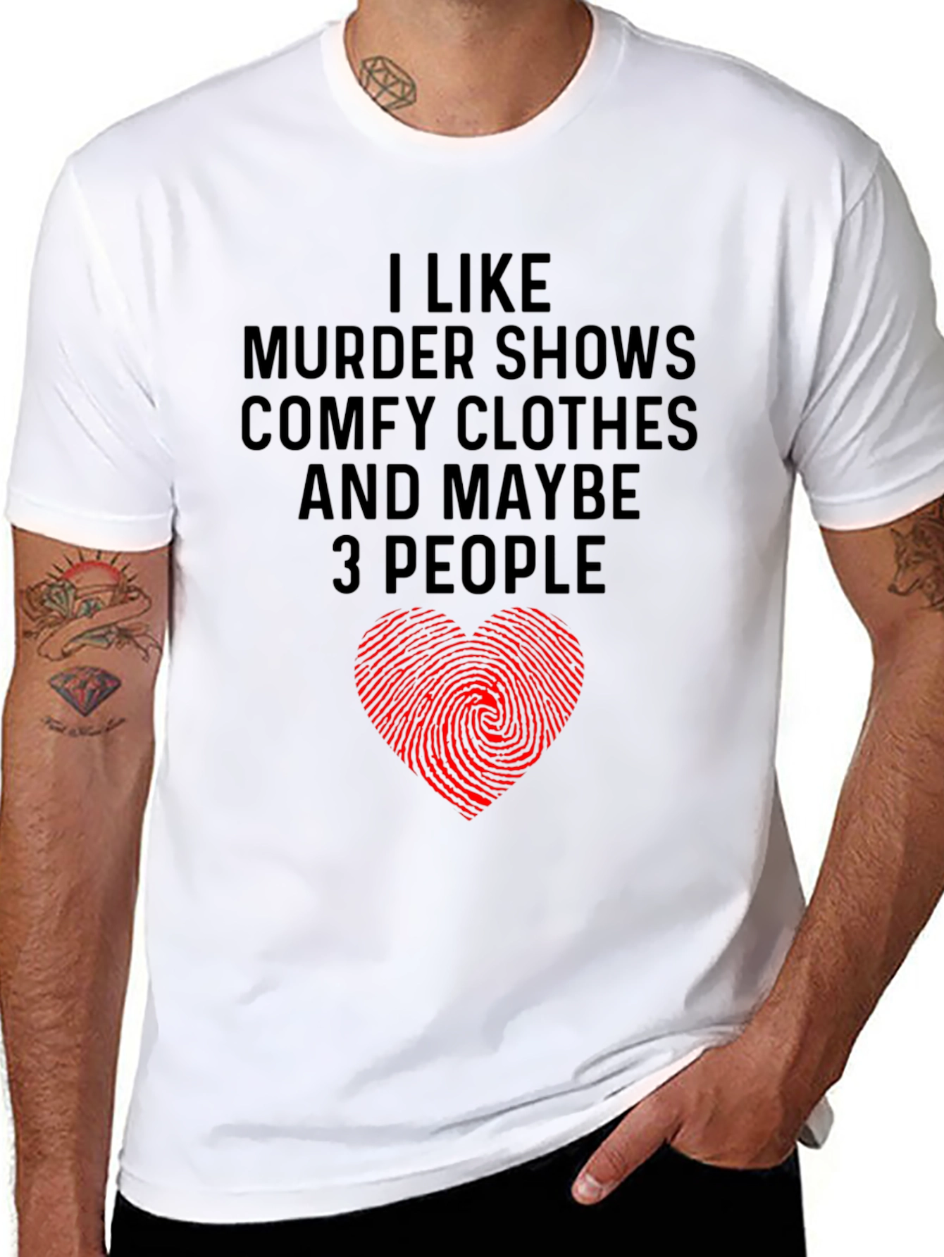 Murder Shows Comfy Clothes Maybe 3 People Graphic Tee