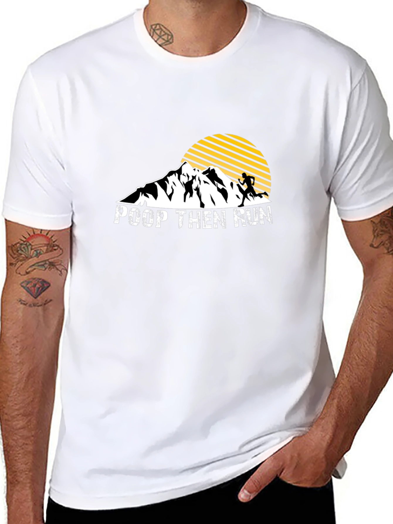 Poop Then Run Graphic T-Shirt