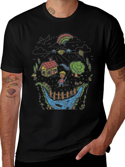 Nature Doodle T-Shirt - Artistic Menswear