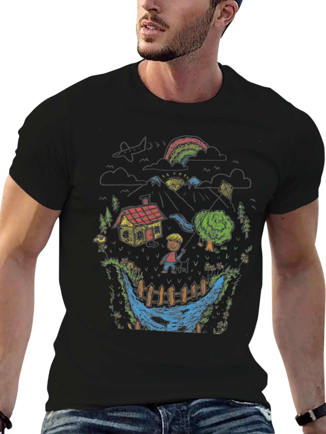 Nature Doodle T-Shirt - Artistic Menswear
