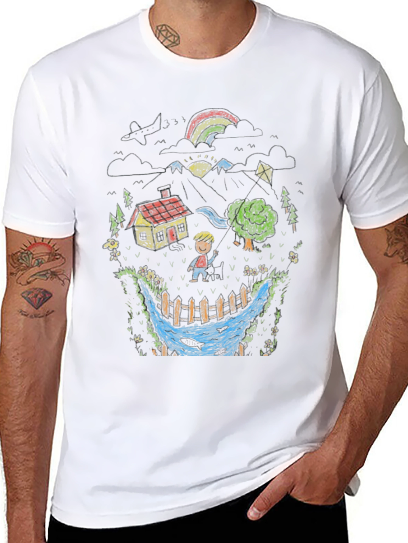 Nature Doodle T-Shirt - Artistic Menswear