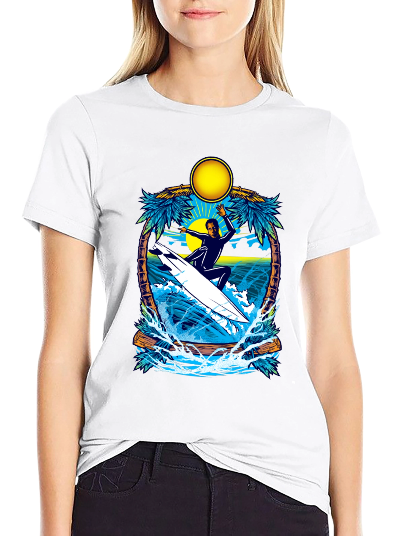 Surfer Graphic Tee - Tropical Vibes