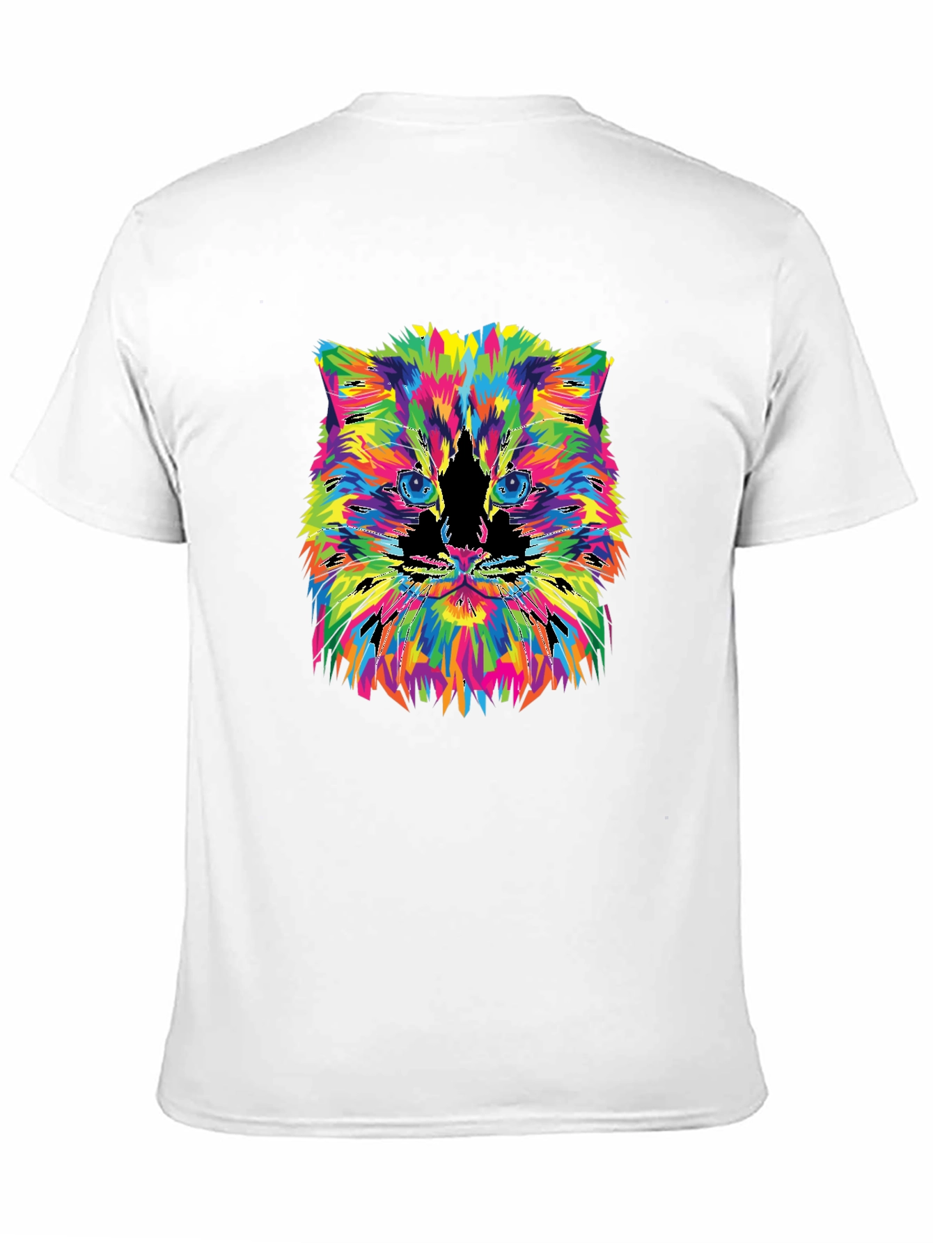 Colorful Cat Graphic T-Shirt