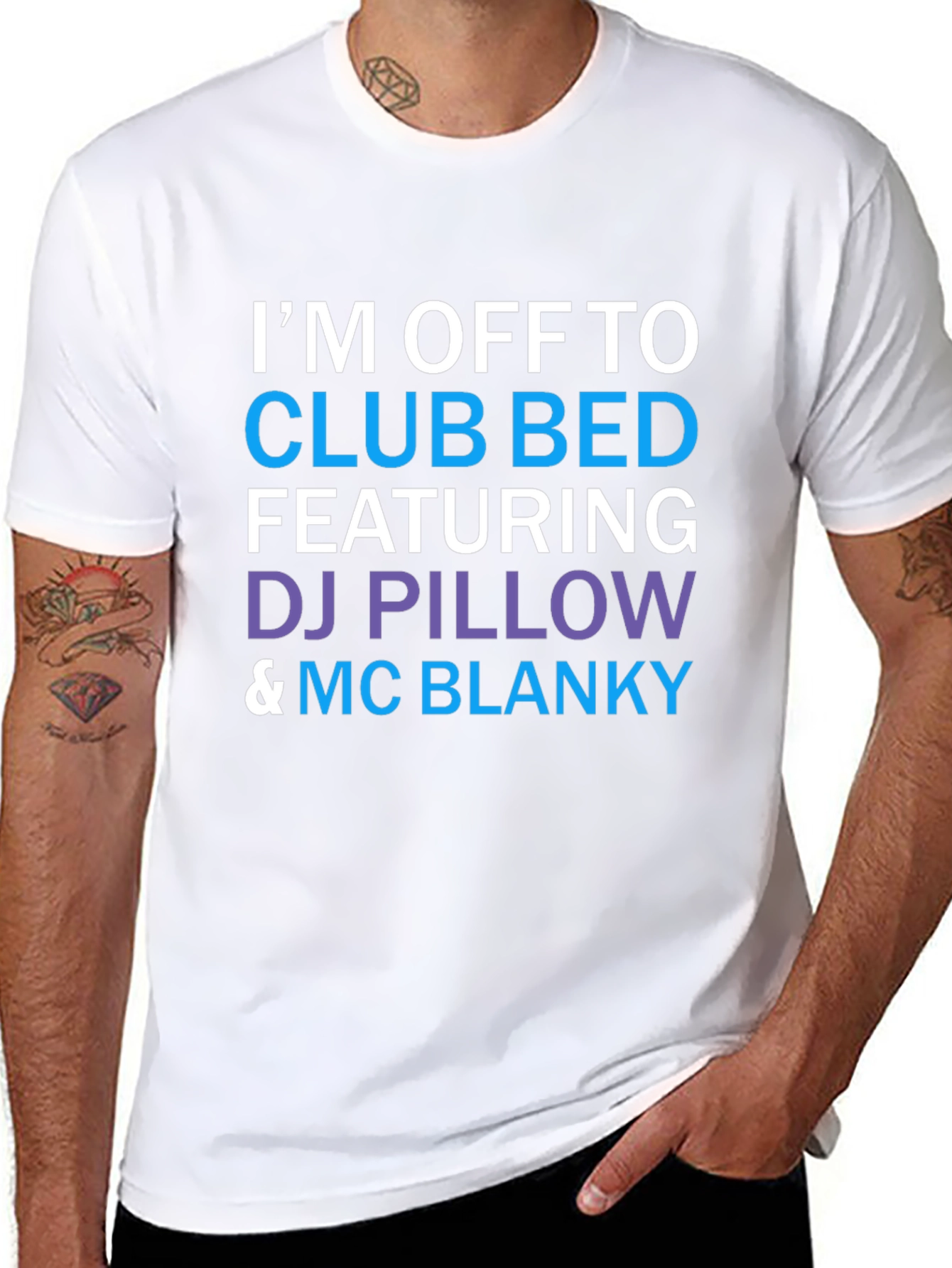 Club Bed T-Shirt: DJ Pillow & MC Blanky