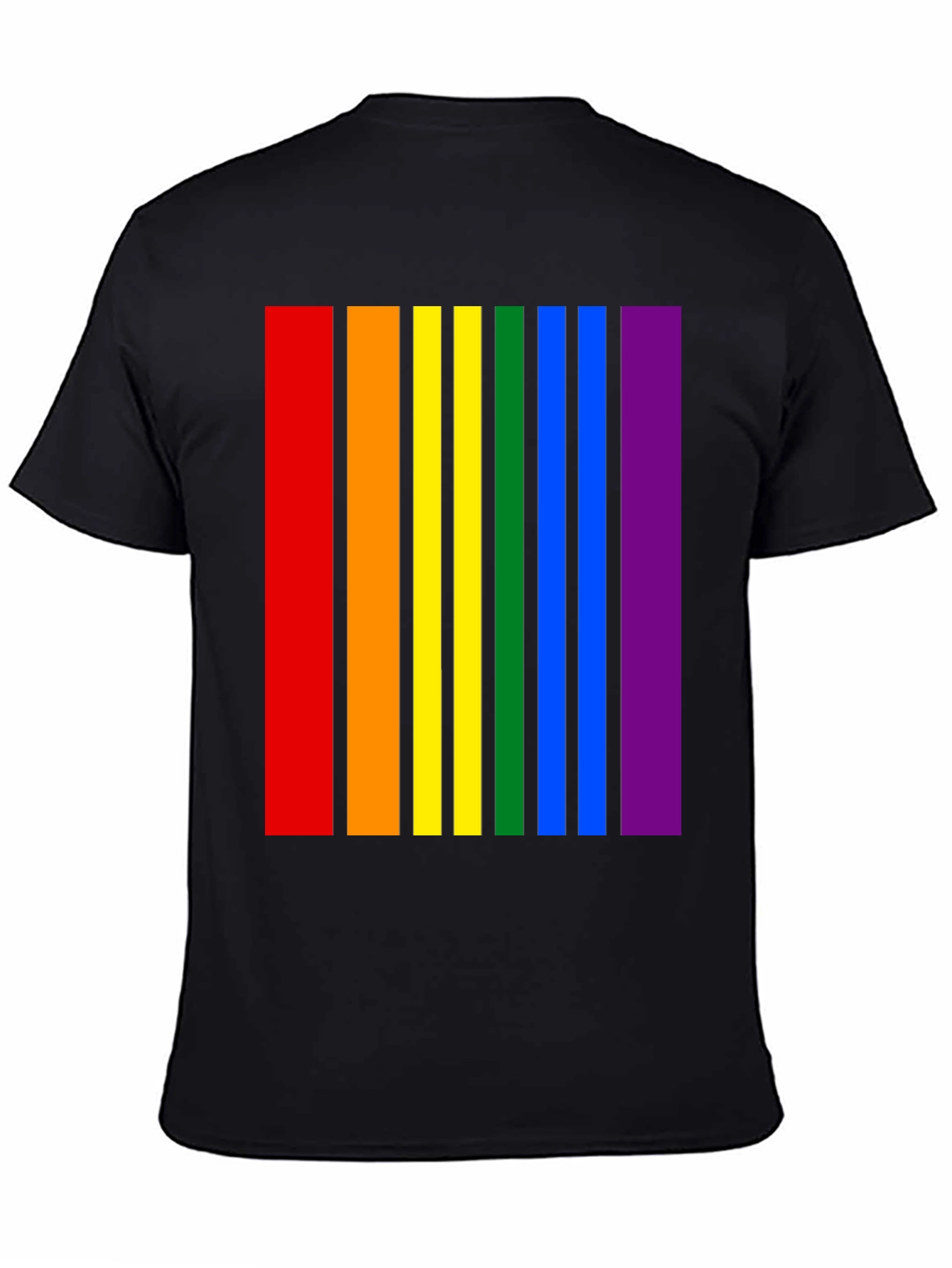 Pride Stripes Black T-Shirt
