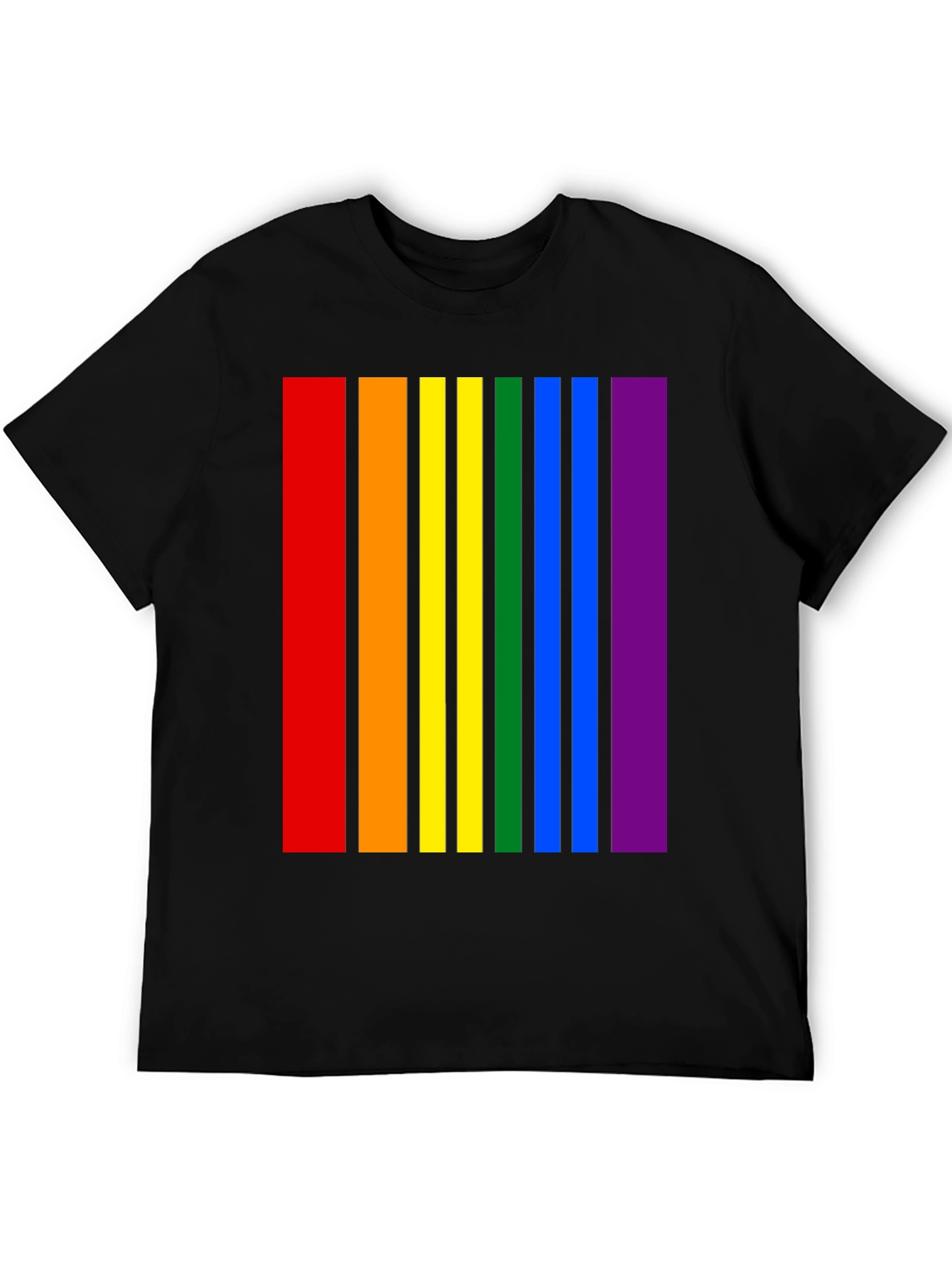 Pride Stripes Black T-Shirt