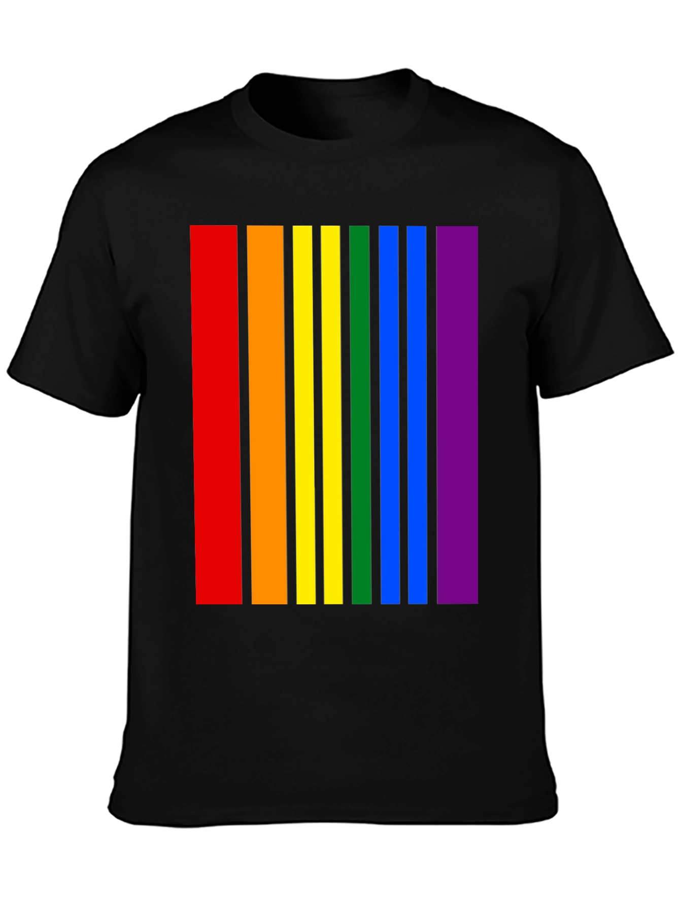 Pride Stripes Black T-Shirt