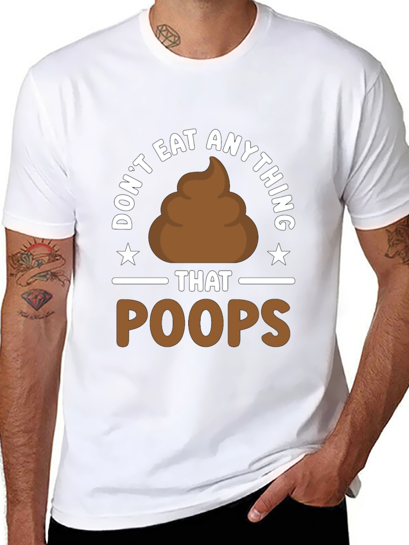 Dont Eat Anything That Poops T-Shirt Funny Vegan Tee