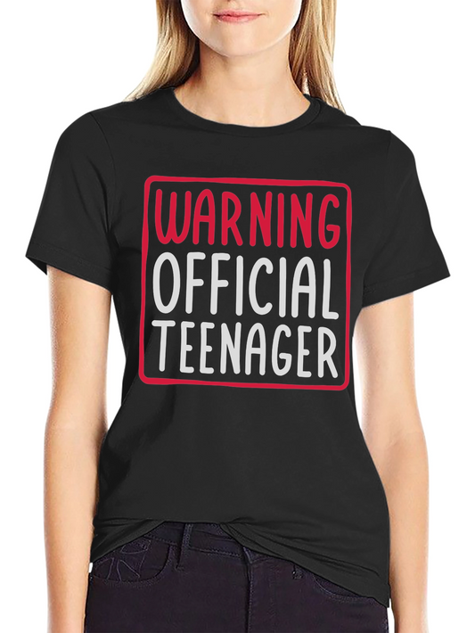 Warning Official Teenager Graphic Tee