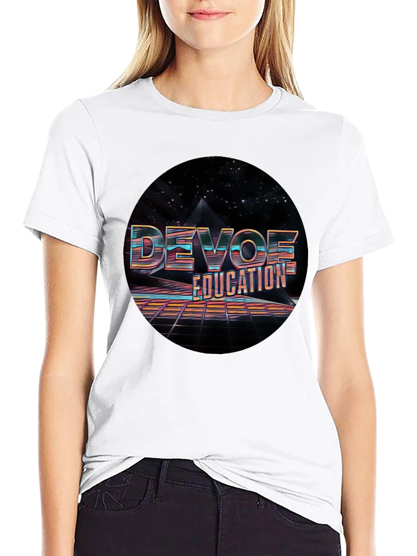 Retro Devoe Education Graphic Tee - Black