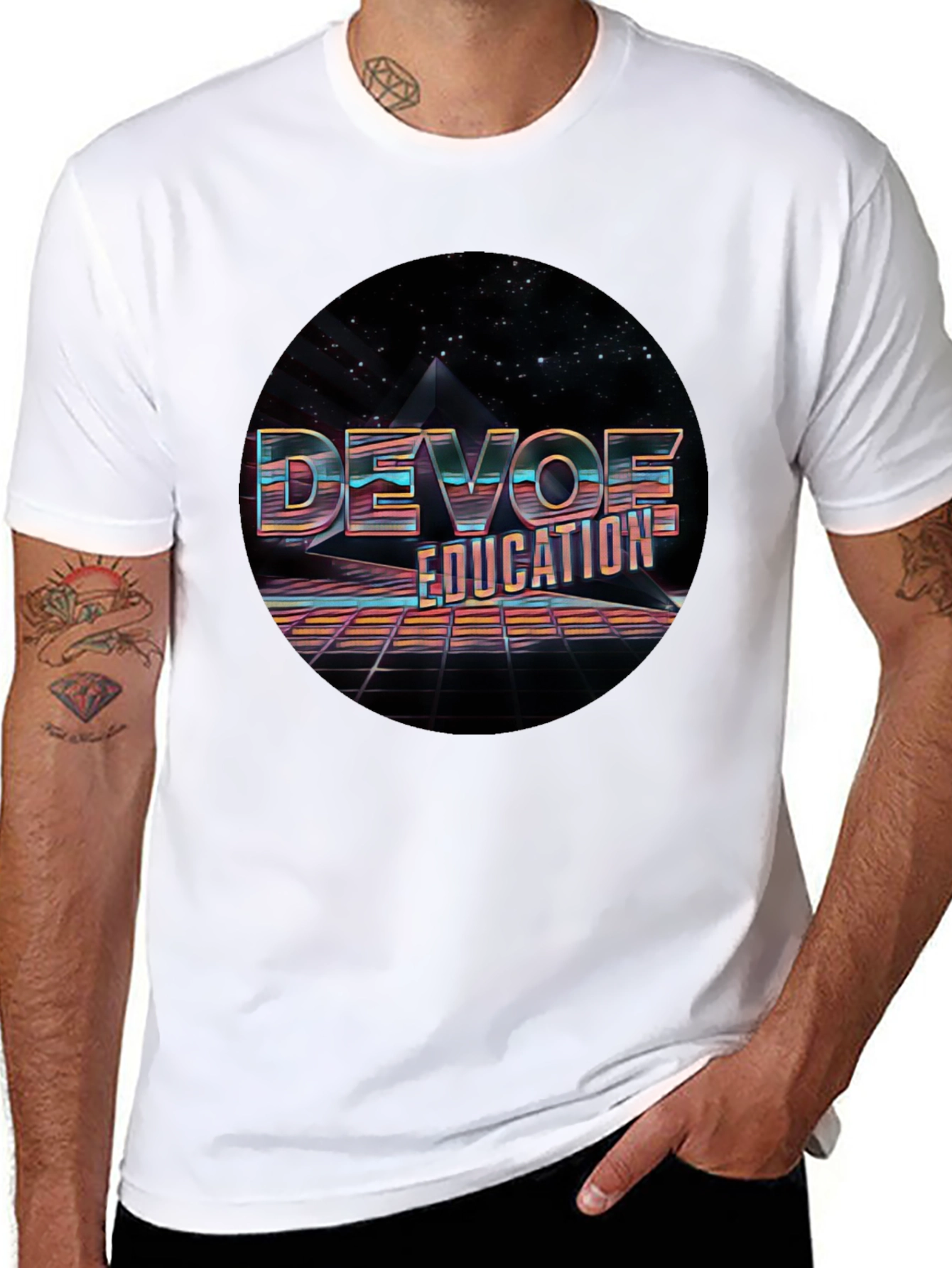 Retro Devoe Education Graphic Tee - Black