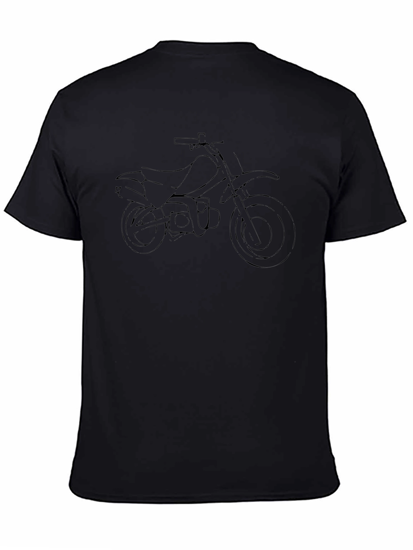 Black Motorcycle Outline T-Shirt
