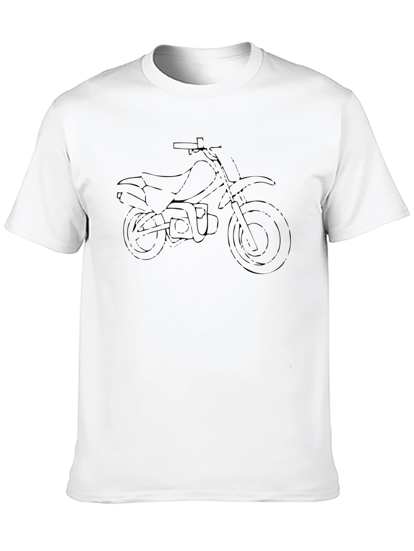 Black Motorcycle Outline T-Shirt