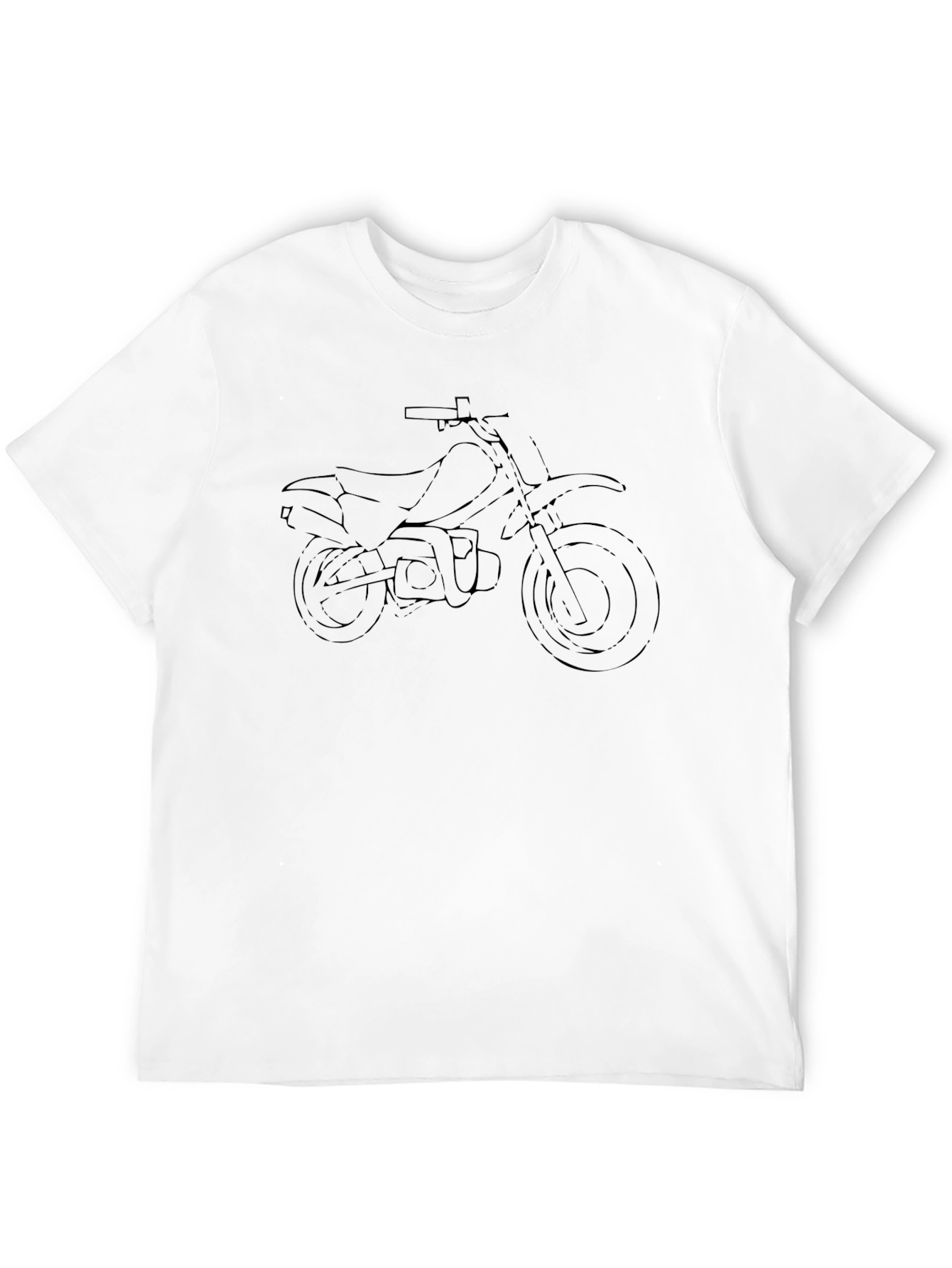 Black Motorcycle Outline T-Shirt