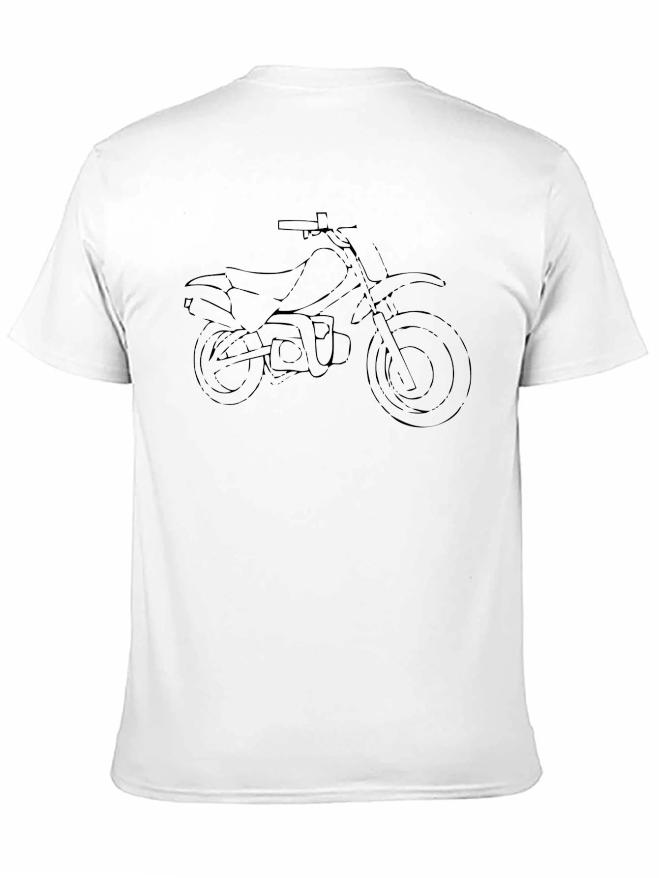 Black Motorcycle Outline T-Shirt