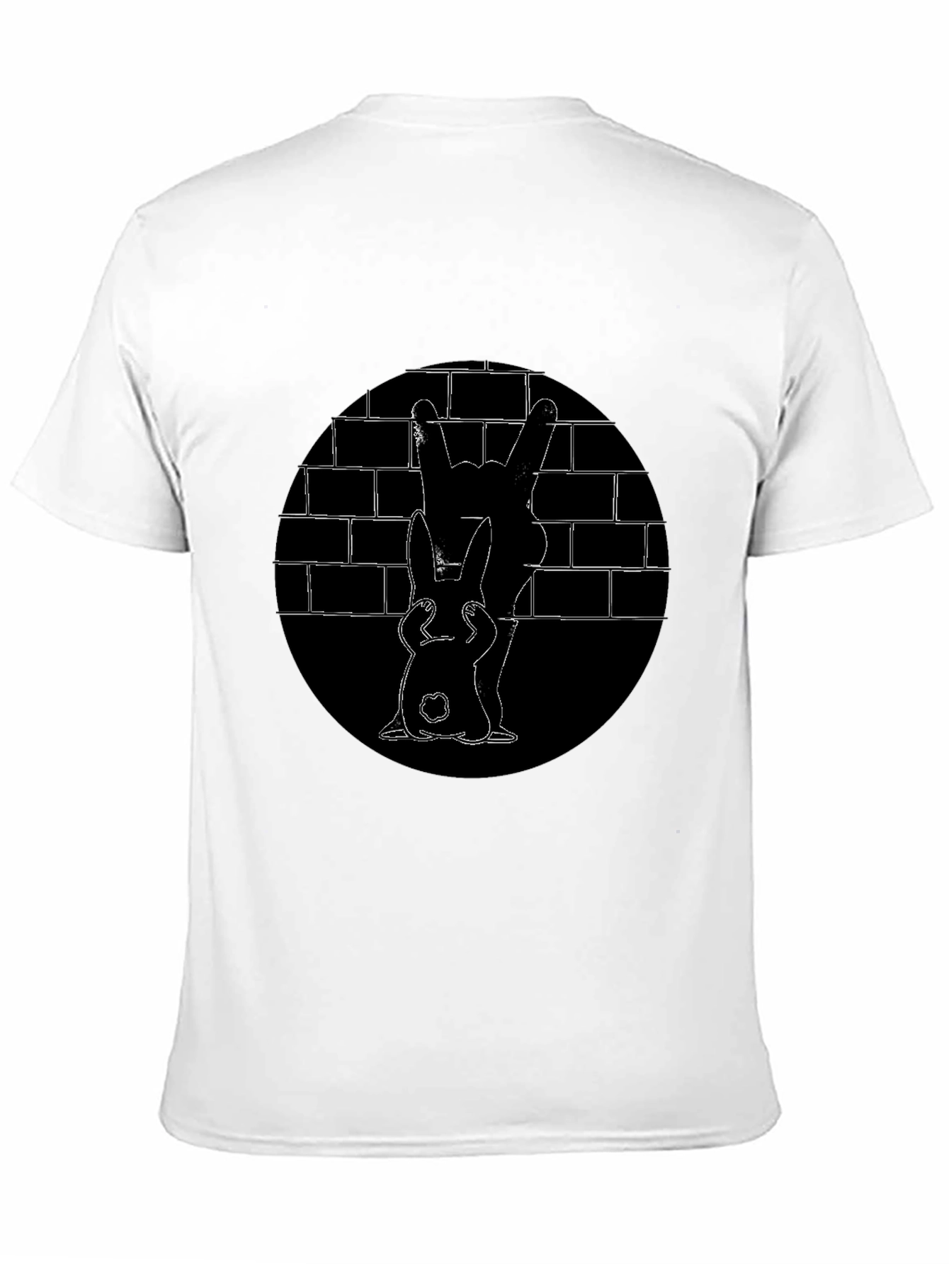 Black Bunny Brick Wall Graphic Tee