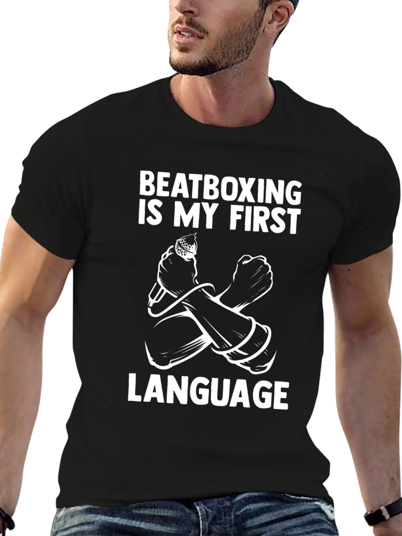 Beatboxing is My First Language Graphic Tee