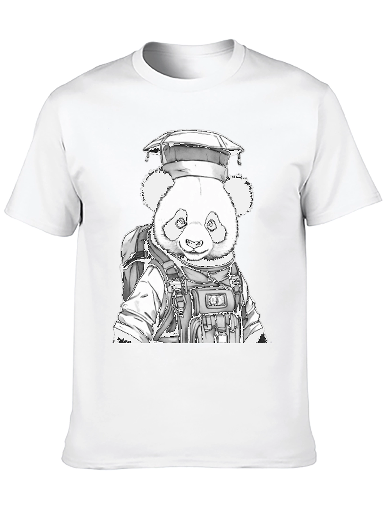 Panda Grad T-Shirt - Academic Style