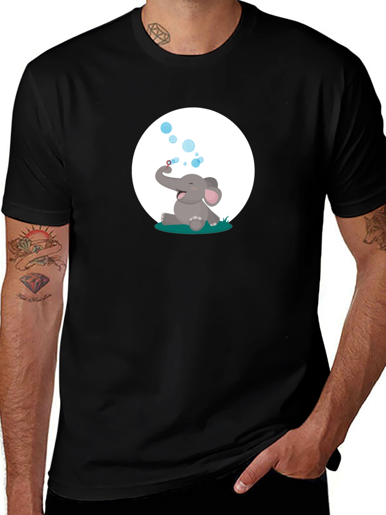Elephant Bubbles Graphic Tee