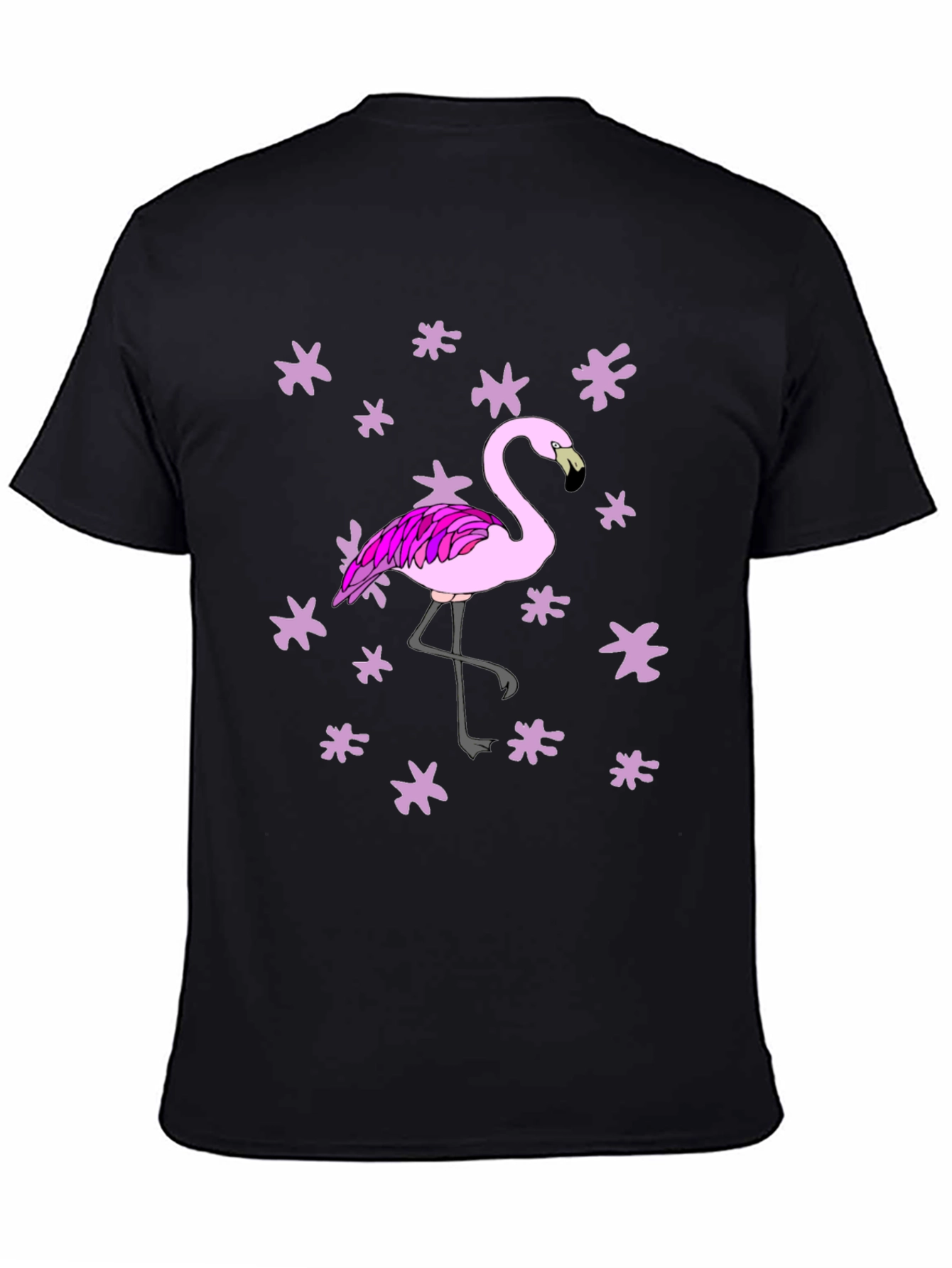 Flamingo Graphic Black T-Shirt