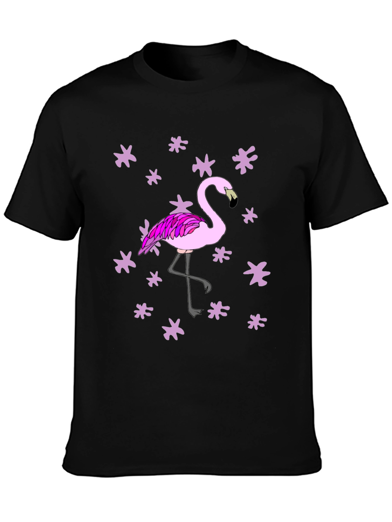 Flamingo Graphic Black T-Shirt