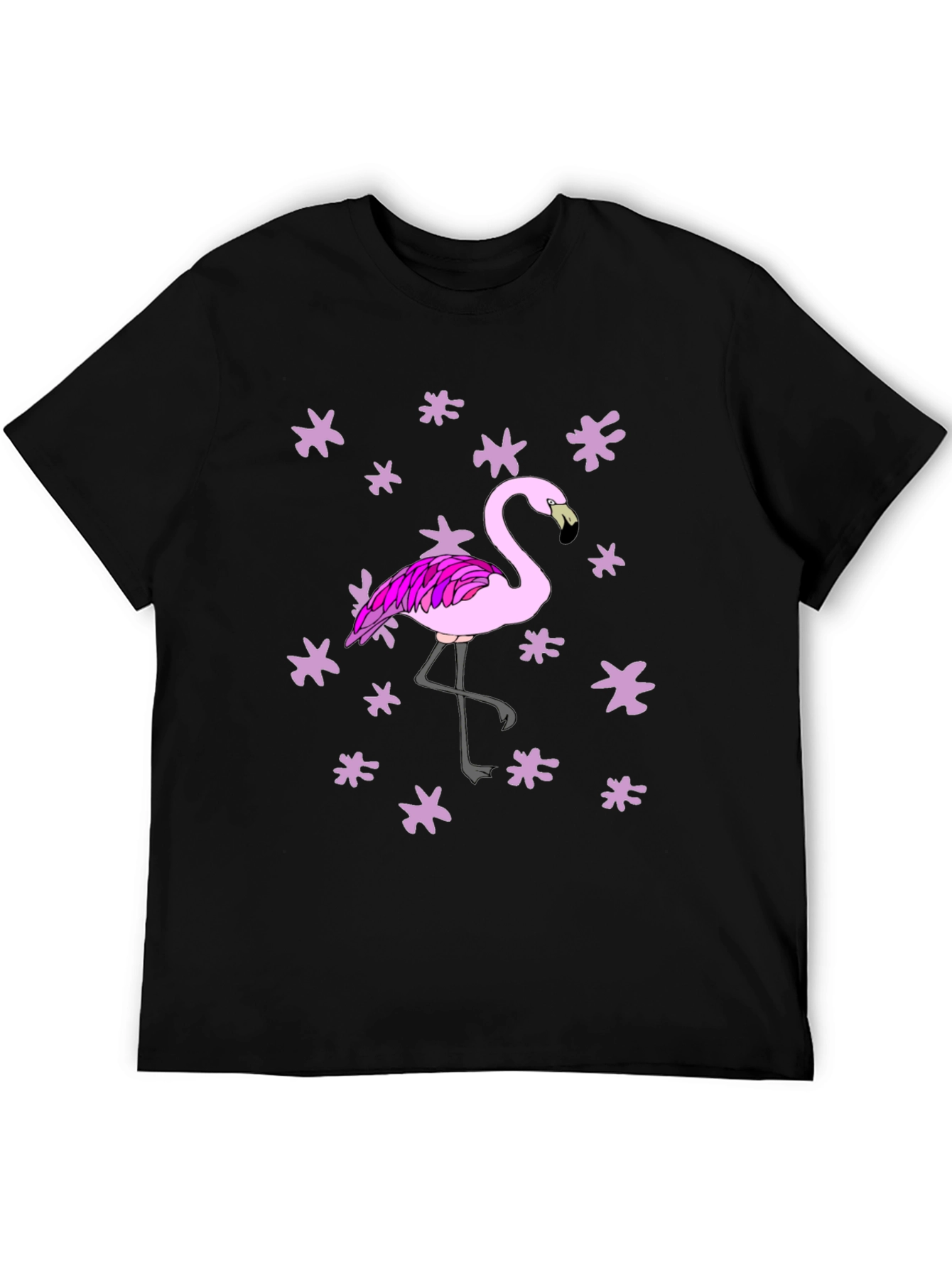 Flamingo Graphic Black T-Shirt