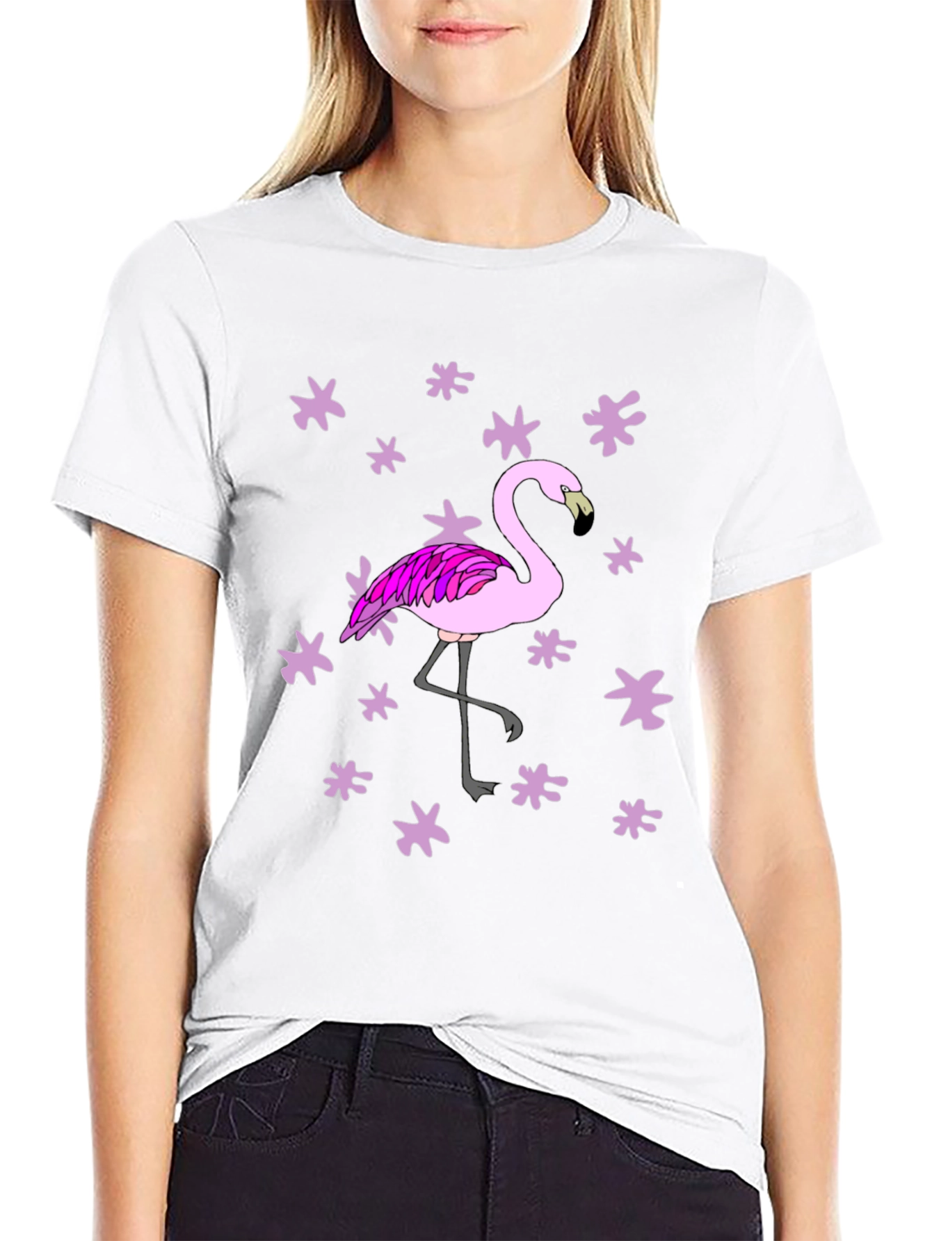 Flamingo Graphic Black T-Shirt