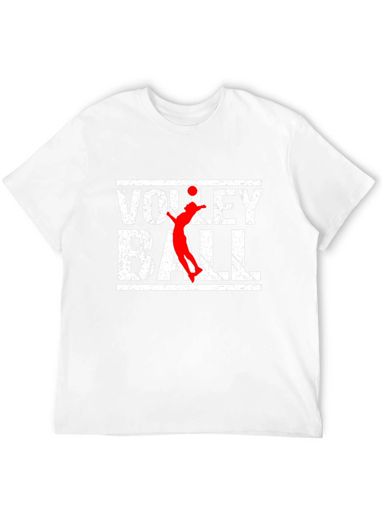 Volleyball Graphic Print Black T-Shirt
