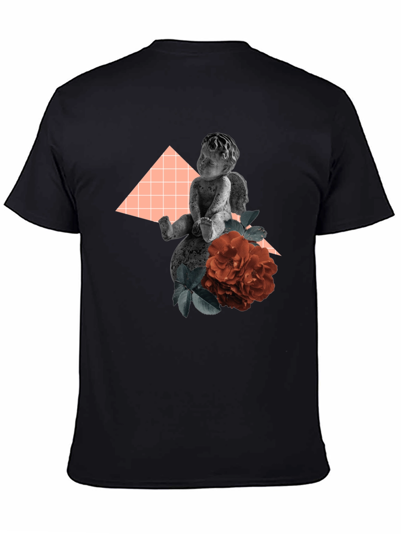 Angel & Rose Graphic Tee - Stylish Black T-Shirt