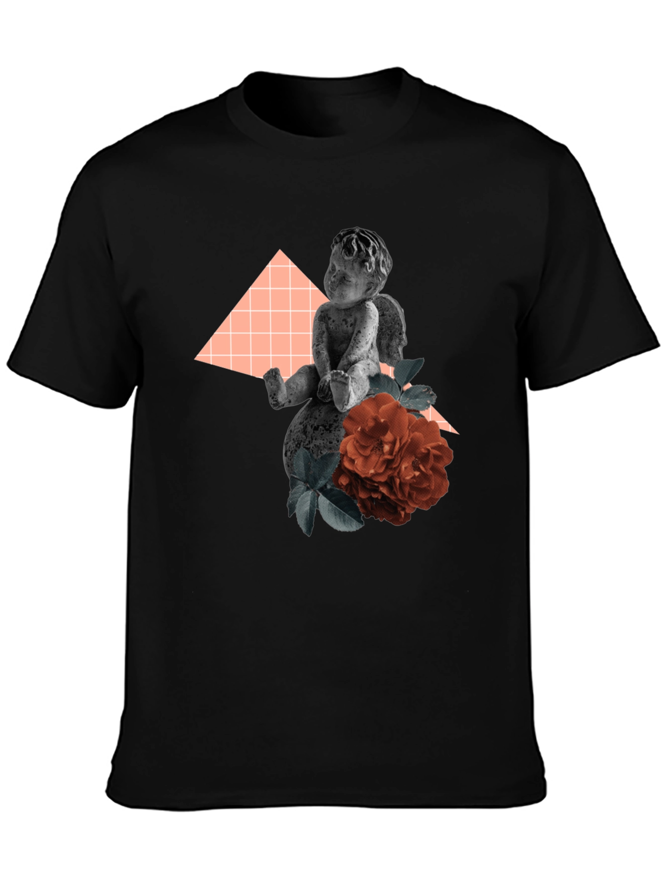 Angel & Rose Graphic Tee - Stylish Black T-Shirt