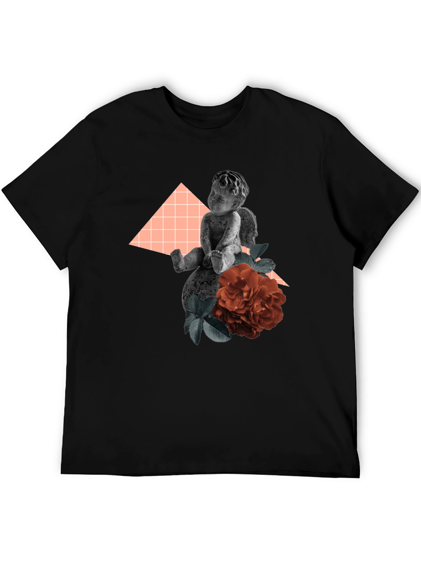 Angel & Rose Graphic Tee - Stylish Black T-Shirt