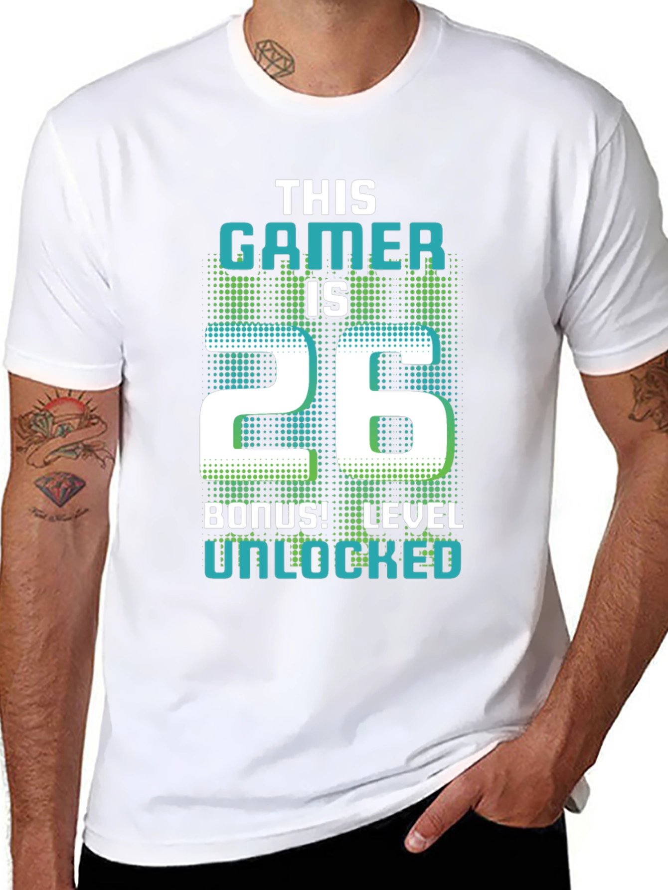 Gamer 26th Birthday Level Unlocked Graphic Tee
