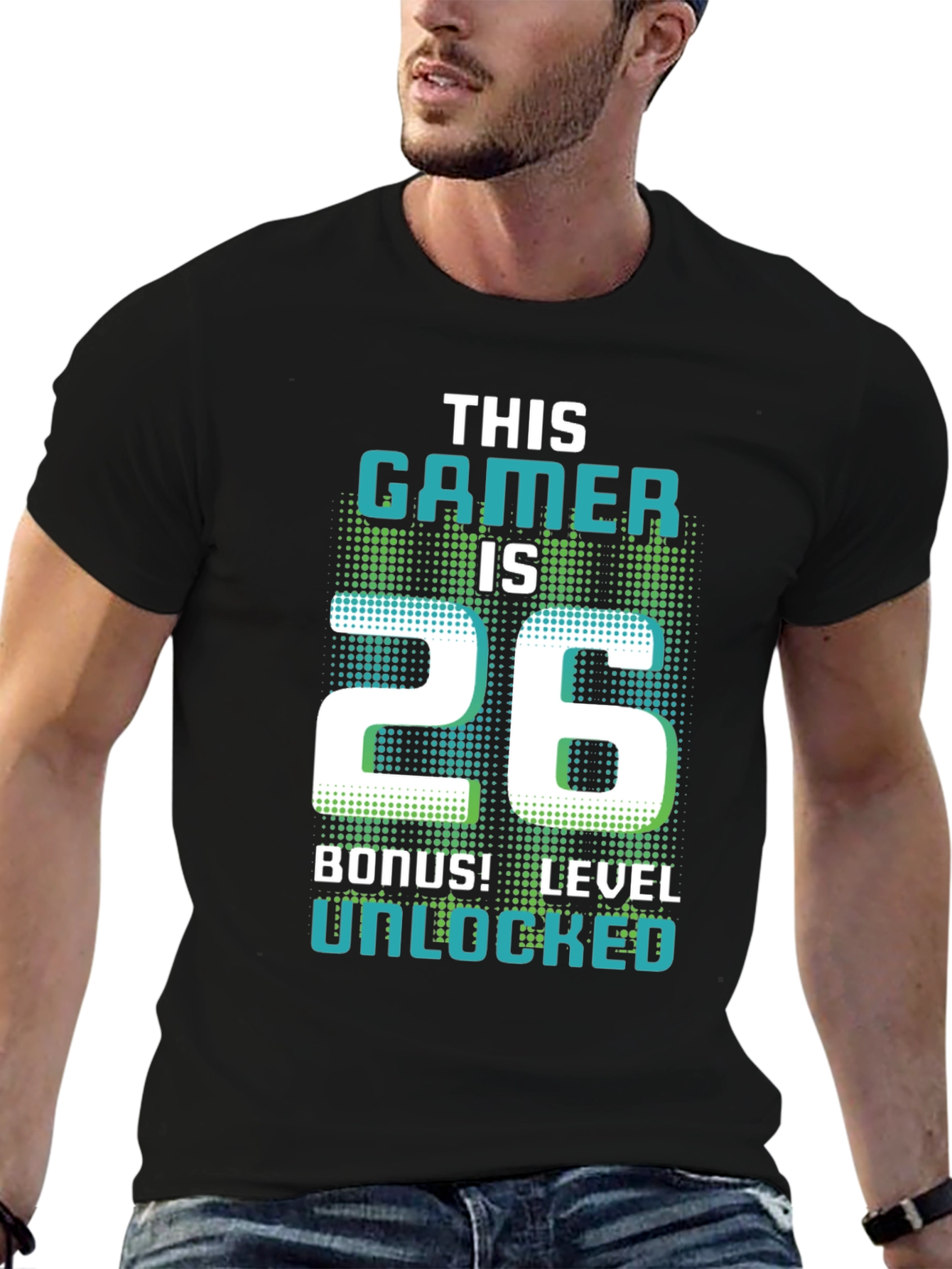 Gamer 26th Birthday Level Unlocked Graphic Tee