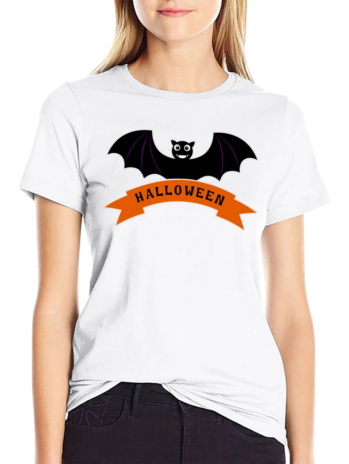 Halloween Bat Graphic Tee - Spooky Season Apparel