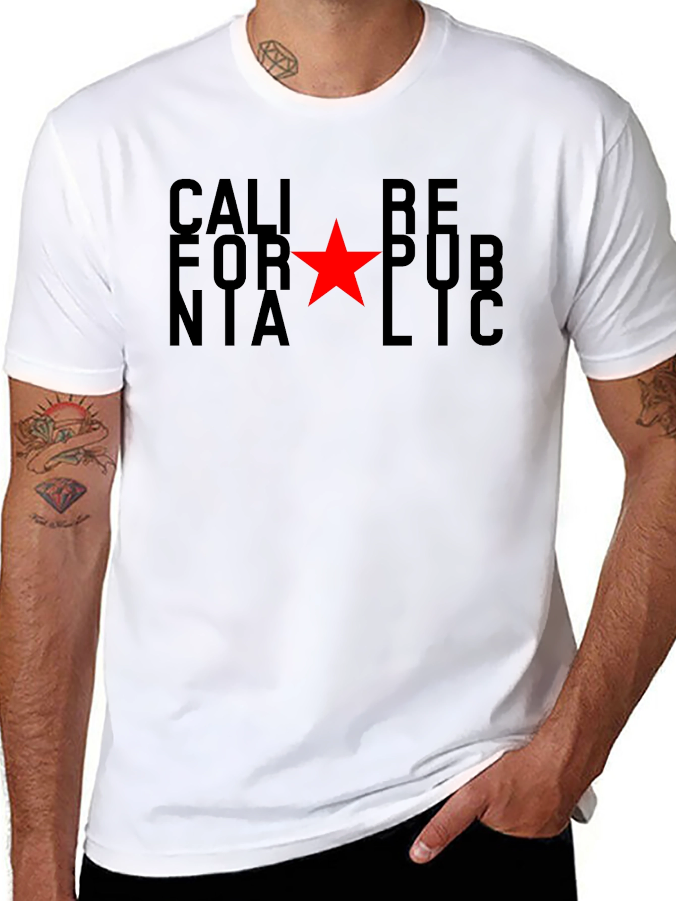 California Republic T-Shirt - Red Star