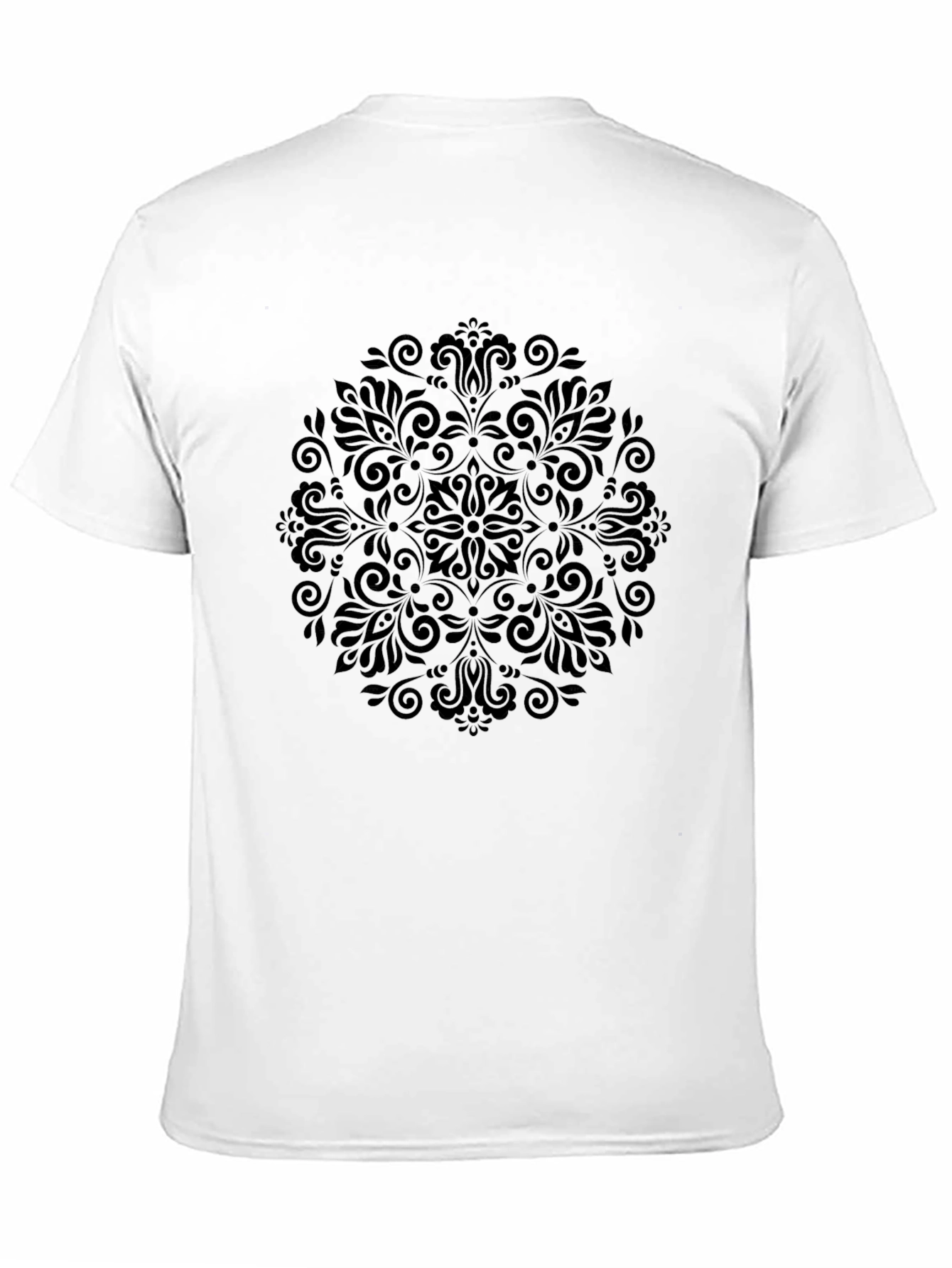 Black Floral Mandala T-Shirt - Stylish & Unique