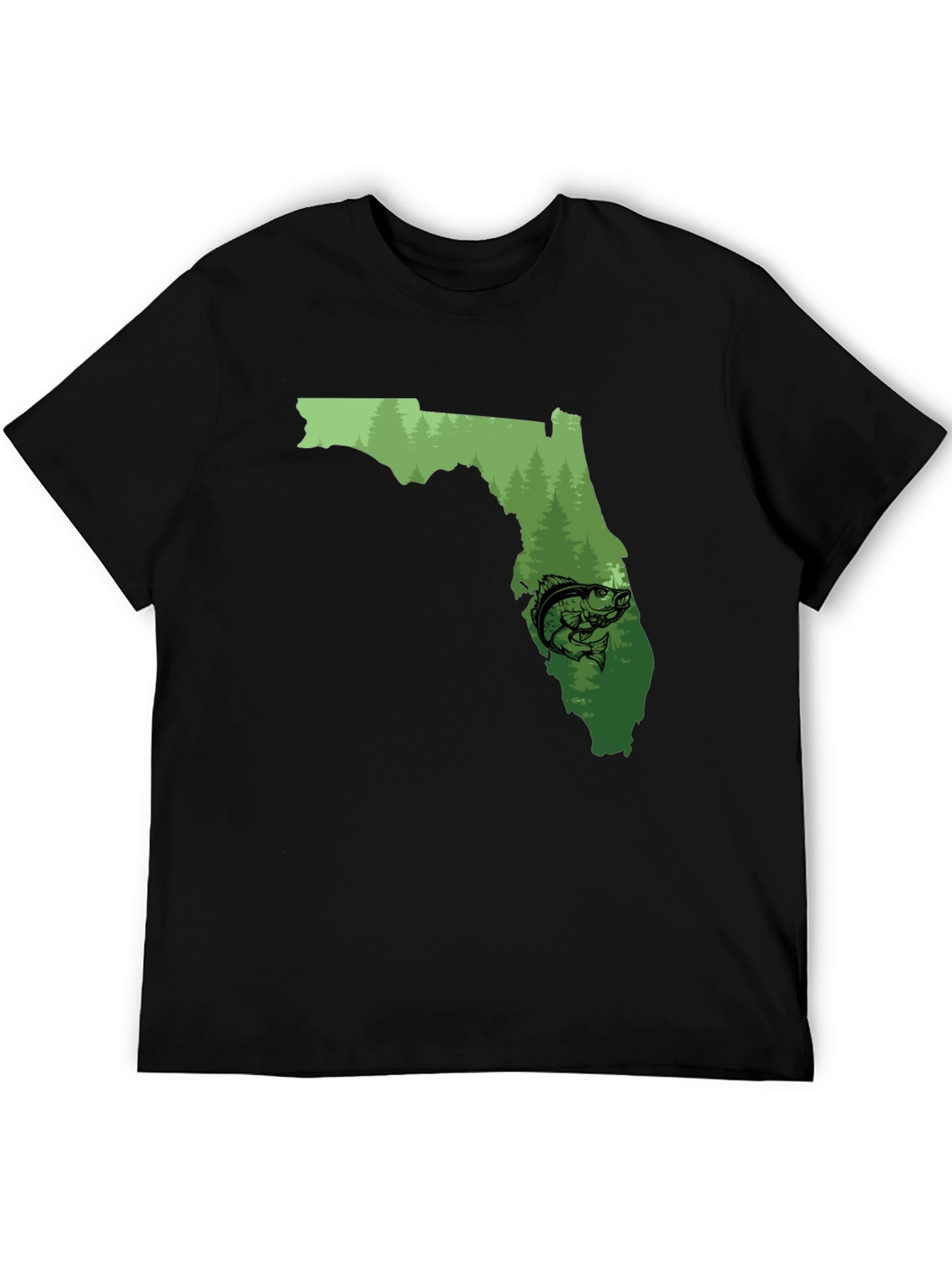 Florida Fishing Graphic Tee - Black
