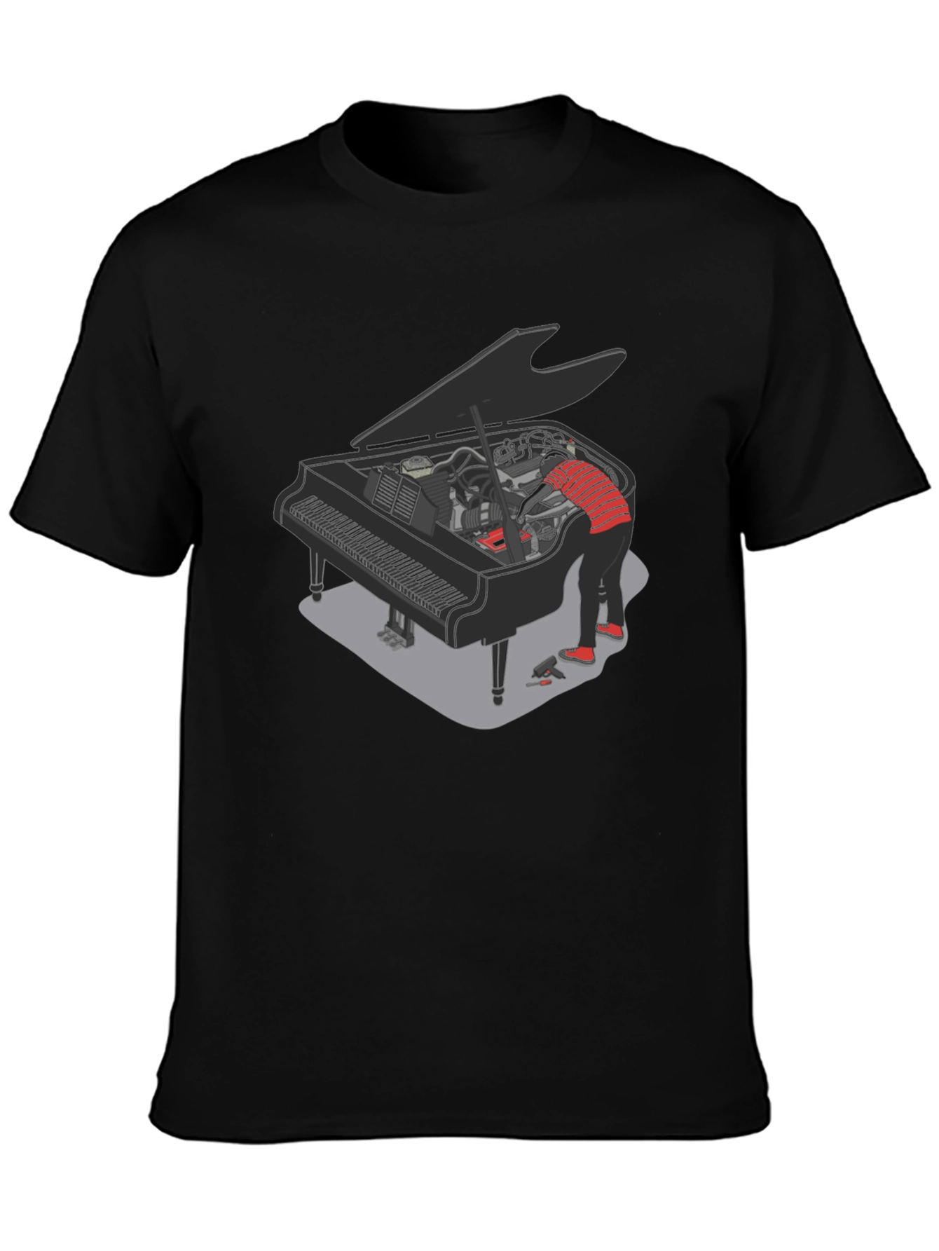 Piano Mechanic T-Shirt - Unique Graphic Tee