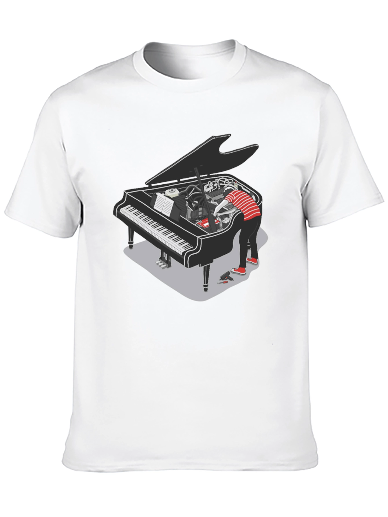 Piano Mechanic T-Shirt - Unique Graphic Tee