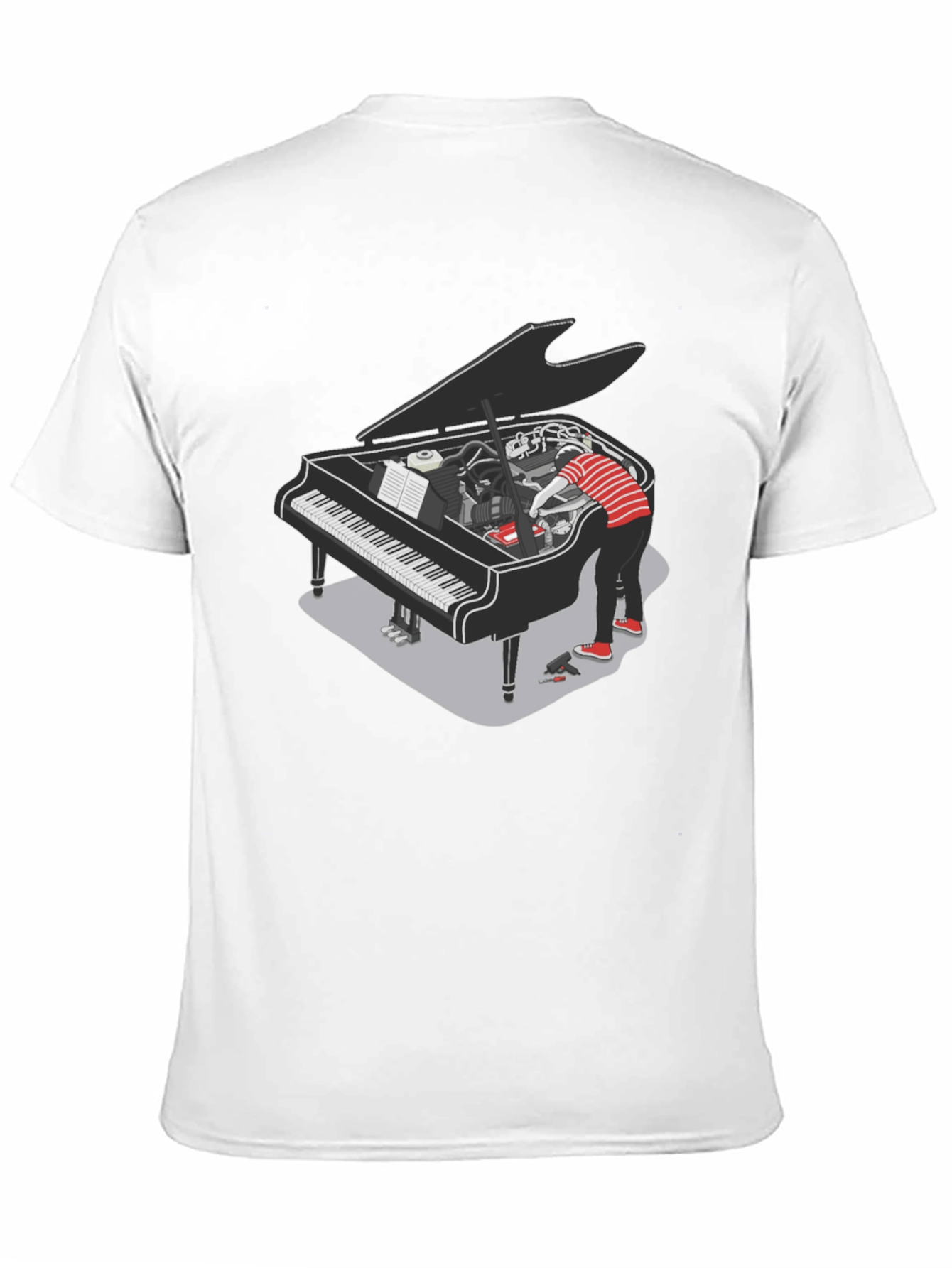 Piano Mechanic T-Shirt - Unique Graphic Tee