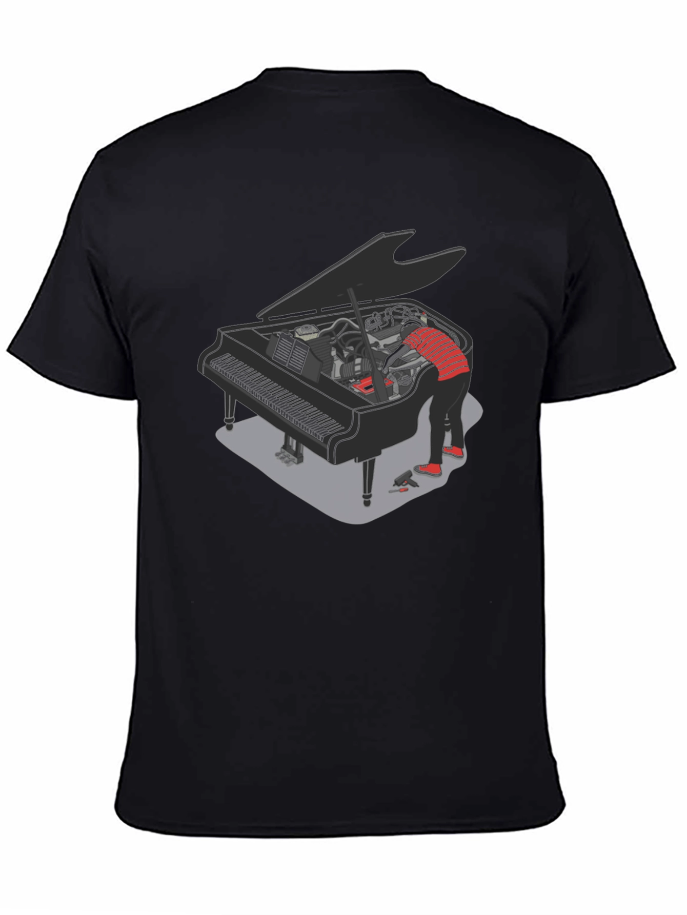 Piano Mechanic T-Shirt - Unique Graphic Tee
