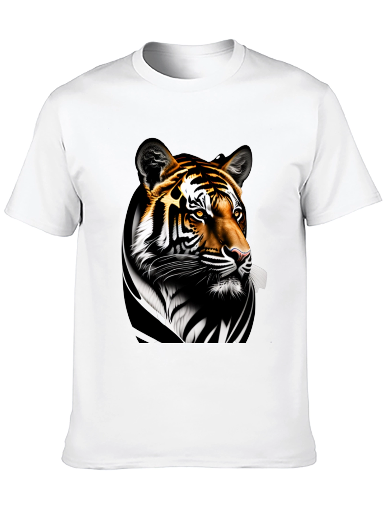 Tiger Graphic Print Black T-Shirt