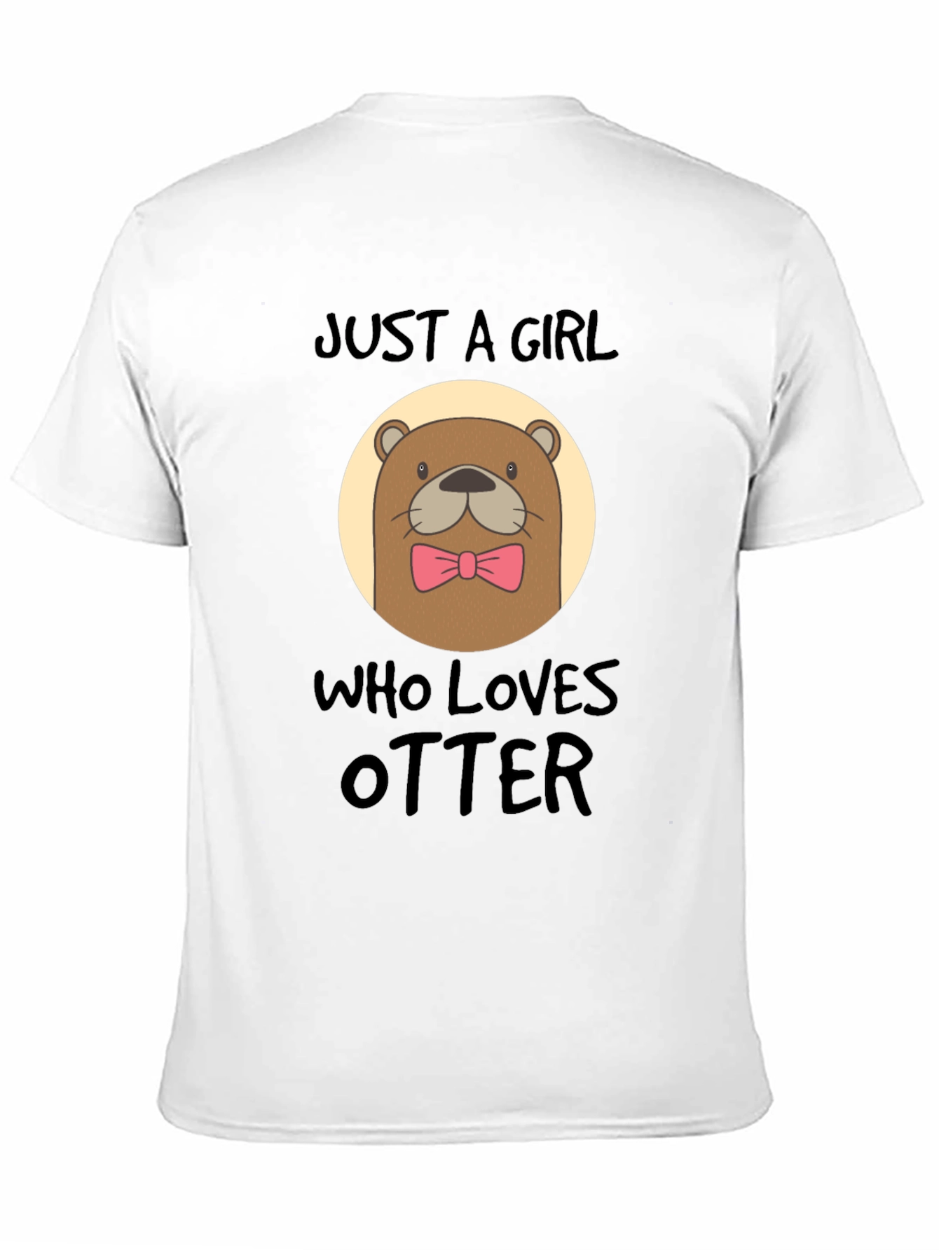 Just a Girl Who Loves Otters Black T-Shirt
