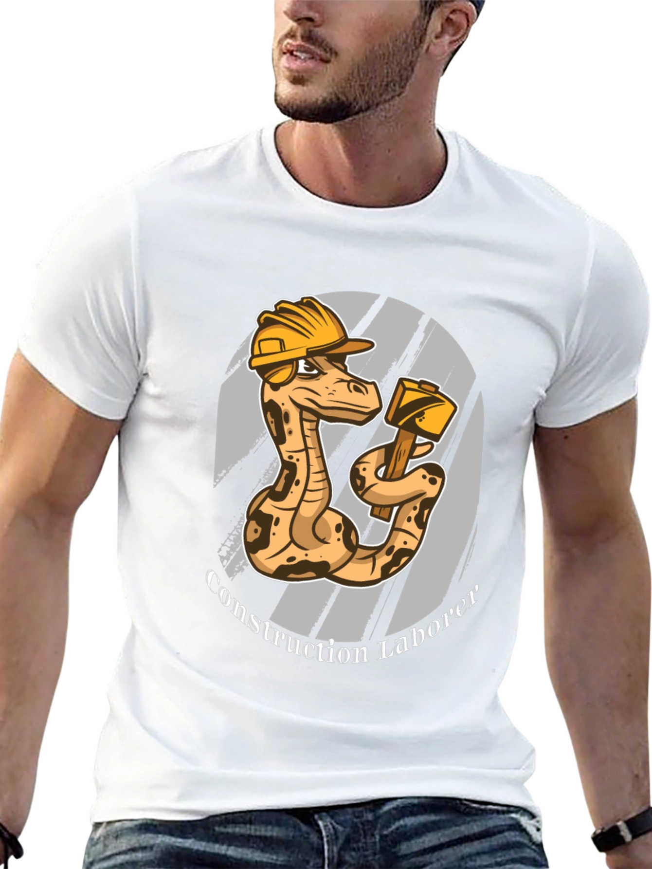 Construction Snake Graphic T-Shirt