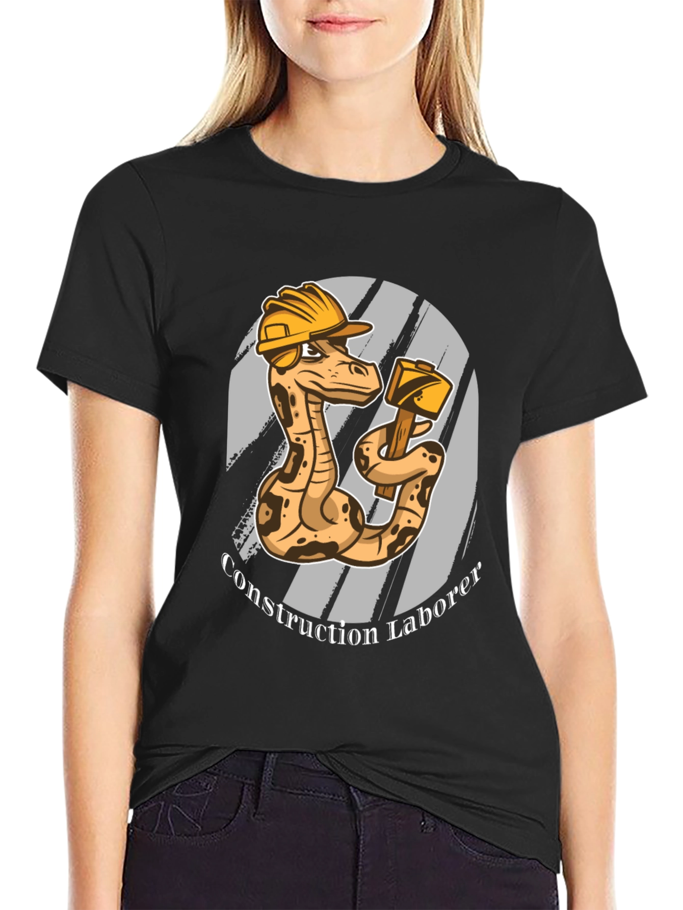 Construction Snake Graphic T-Shirt