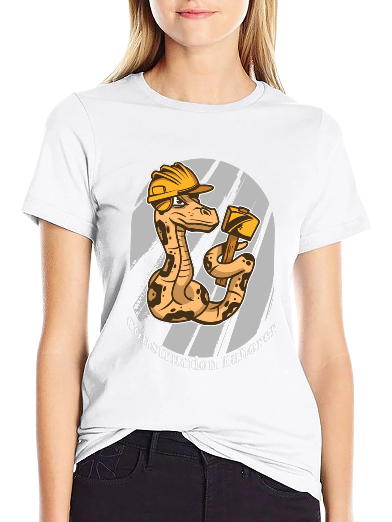Construction Snake Graphic T-Shirt