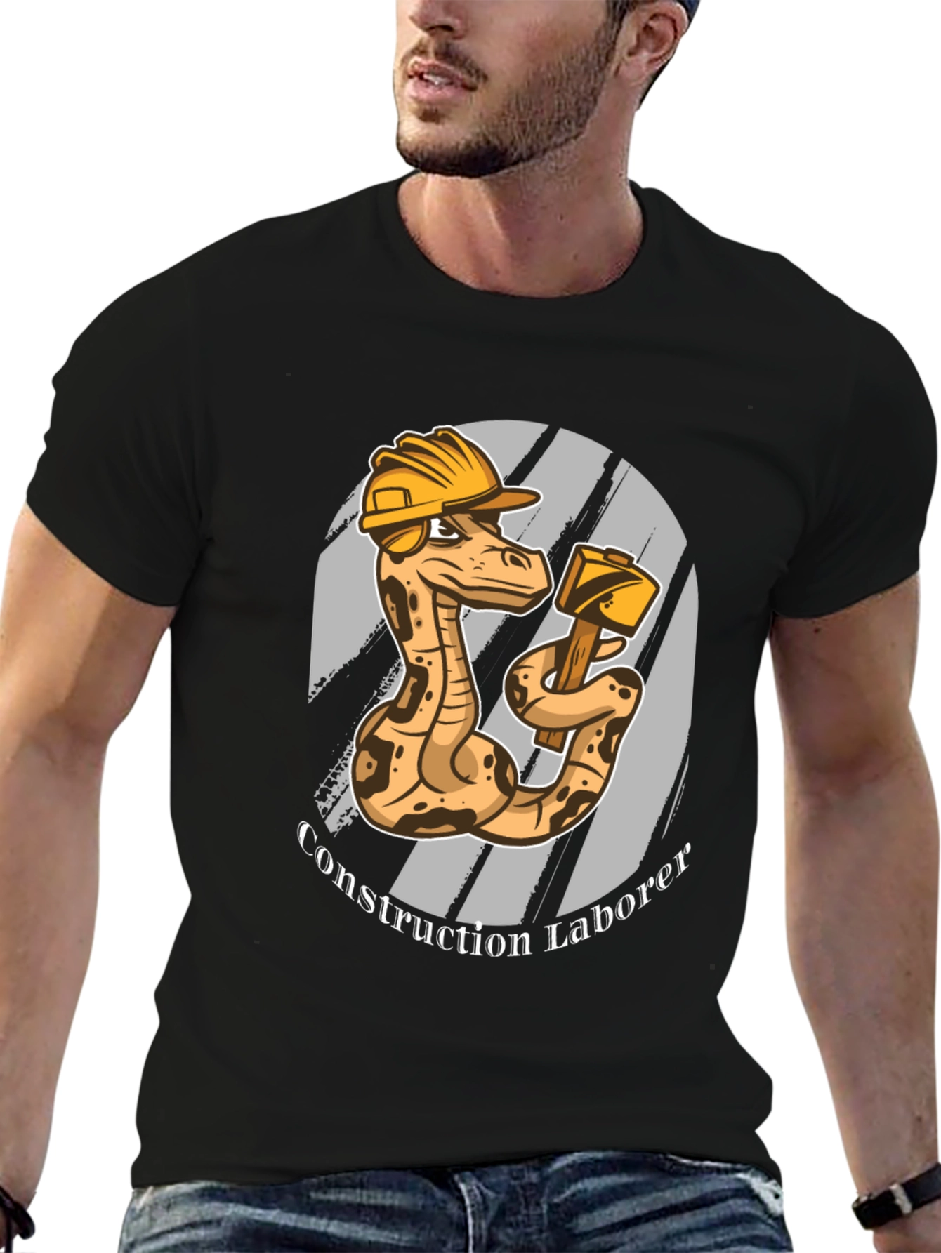 Construction Snake Graphic T-Shirt
