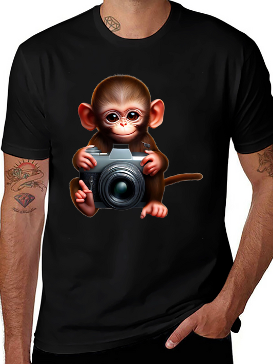 Monkey Photographer Graphic Tee