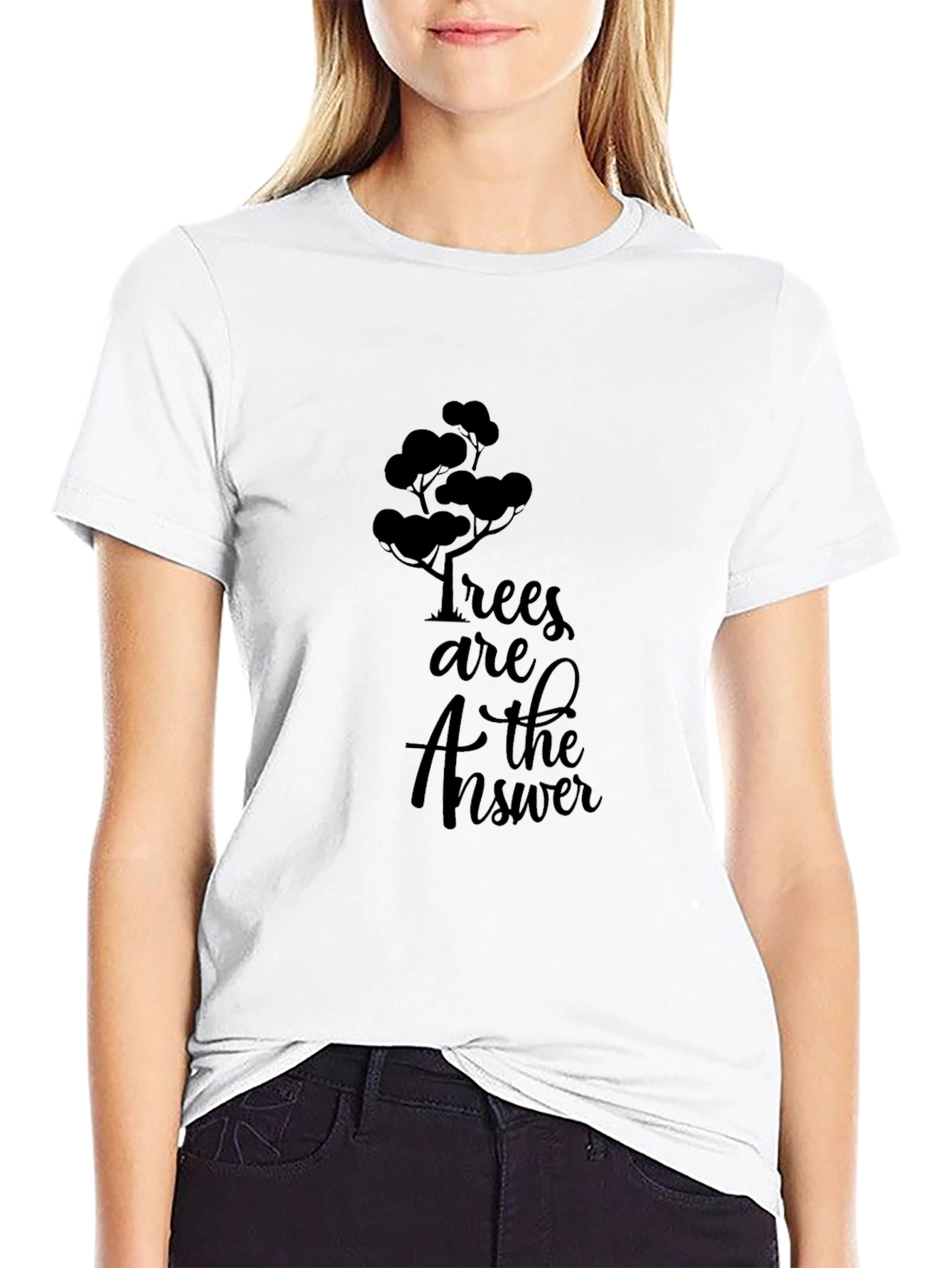Trees are the Answer Graphic Tee - Black
