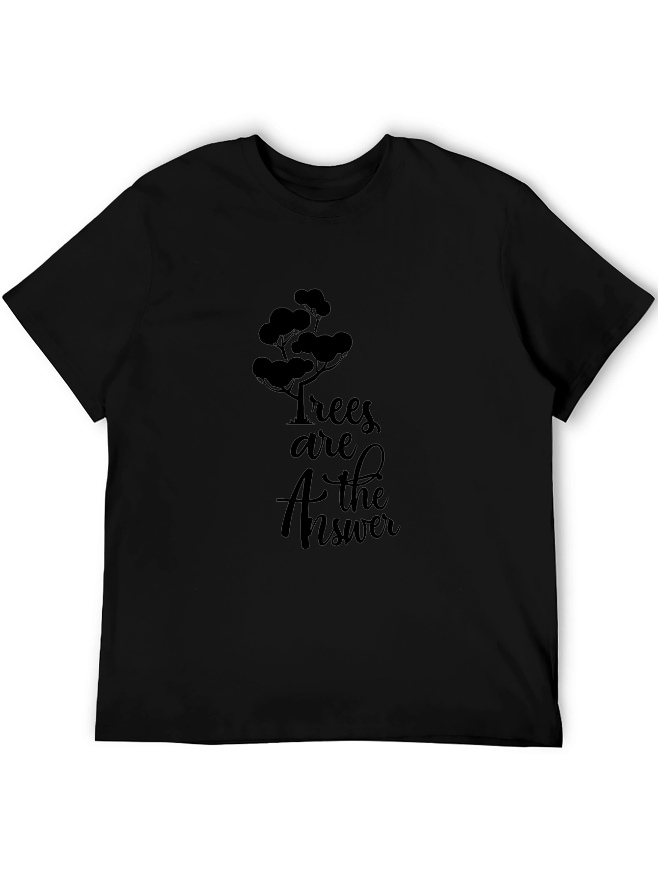 Trees are the Answer Graphic Tee - Black